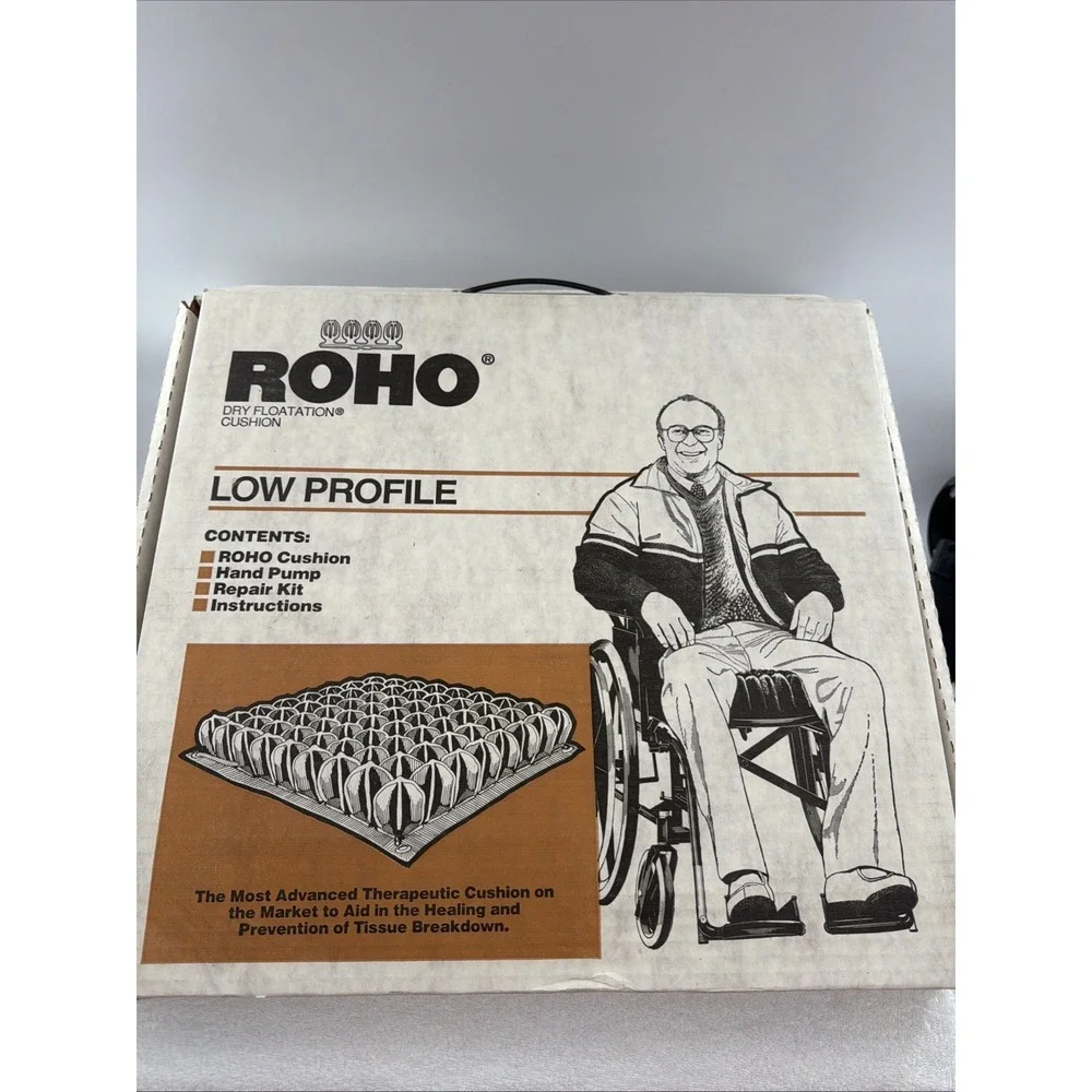 Roho Dry Floatation Cushion-Low Profile- With Pump- 17x19 Inch 99LP Made in USA